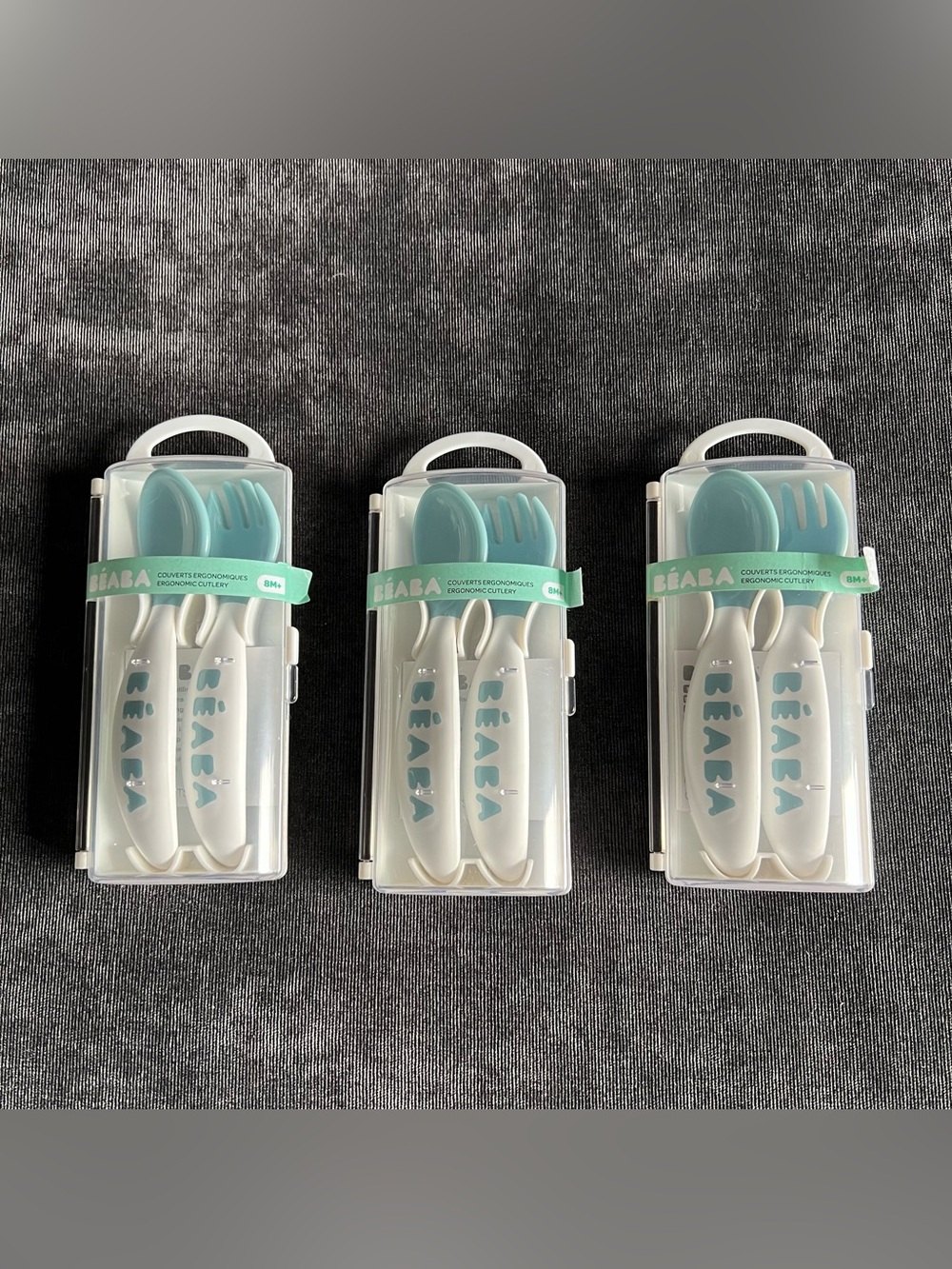 NWT Beaba 2nd Stage Baby Fork and Spoon Set- Bundle of 3